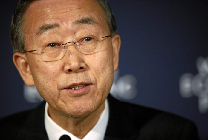 FNs generalsekretær fordømmer rakettangrepene mot israelsk territorium fra Sør-Libanon. Foto: Jolanda Flubacher, swiss-image.ch. Ban Ki-moon