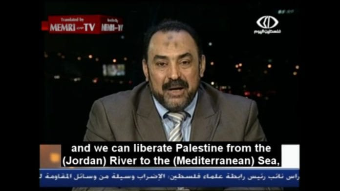 Ali Abd Al-Fattah i Det muslimske brorskap ser for seg en framtid uten Israel. (Skjermdump fra tv-stasjonen Palestine Today, via Memri) Ali Abd Al-Fattah i Det muslimske brorskap ser for seg en framtid uten Israel. (Skjermdump fra tv-stasjonen Palestine Today, via Memri)