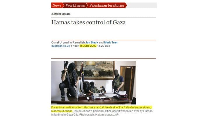 Det som skjedde på Gaza-stripen i 2007, vil skje på ny på Vestbredden dersom Israel trekker seg ensidig tilbake, advarer Khaled Abu Toameh. (Skjermdump fra guardian.co.uk) Det som skjedde på Gaza-stripen i 2007, vil skje på ny på Vestbredden dersom Israel trekker seg ensidig tilbake, advarer Khaled Abu Toameh. (Skjermdump fra guardian.co.uk)