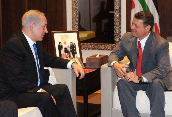 Statsminister Benjamin Netanyahu (f.v.) og Jordans kong Abdullah II under et tidligere møte i Amman. (Foto: GPO) Statsminister Benjamin Netanyahu (f.v.) og Jordans kong Abdullah II under et tidligere møte i Amman. (Foto: GPO)
