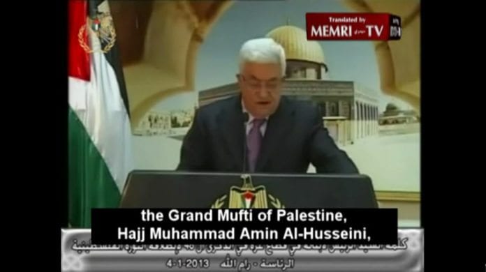 Mahmoud Abbas hyllet nazi-støttespilleren Hajj Muhammad Amin Al-Husseini i sin tv-sendte tale under Fatah-jubileet. Mahmoud Abbas hyllet nazi-støttespilleren Hajj Muhammad Amin Al-Husseini i sin tv-sendte tale under Fatah-jubileet.