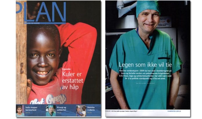 Faksmile av Plans magasin med én av de fire sidene som ble brukt på portrettintervjuet av Erik Fosse. Faksmile av Plans magasin med én av de fire sidene som ble brukt på portrettintervjuet av Erik Fosse.