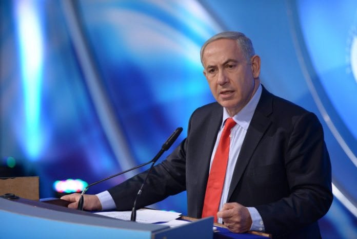 Statsminister Benjamin Netanyahu under søndagens tale ved Bar-Ilan-universitetet. (Foto: Amos Ben Gershom, Prime Minister of Israel, flickr.com) Statsminister Benjamin Netanyahu under søndagens tale ved Bar-Ilan-universitetet. (Foto: Amos Ben Gershom, Prime Minister of Israel, flickr.com)