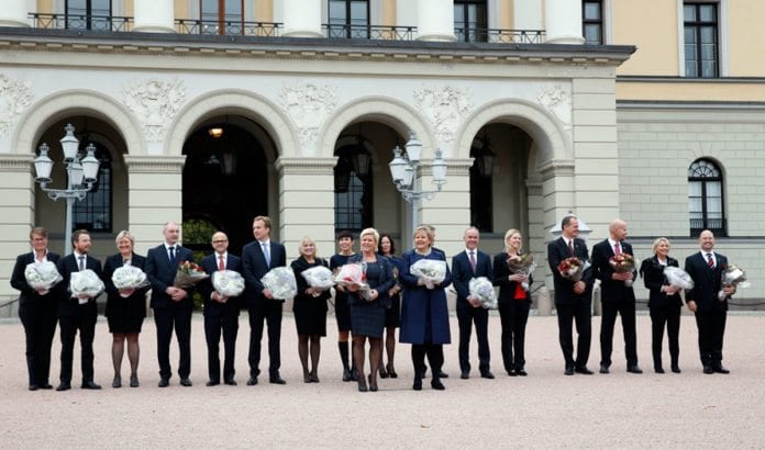 En betydelig andel av statsrådene og statssekretærene i Erna Solbergs regjering har markert seg som Israel-venner. (Foto: Erlend Aas/NTB scanpix/SMK) En betydelig andel av statsrådene og statssekretærene i Erna Solbergs regjering har markert seg som Israel-venner. (Foto: Erlend Aas/NTB scanpix/SMK)