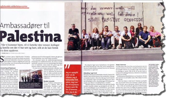 Faksmile av Fagbladets utgave som kom til medlemmene i begynnelsen av desember 2013.