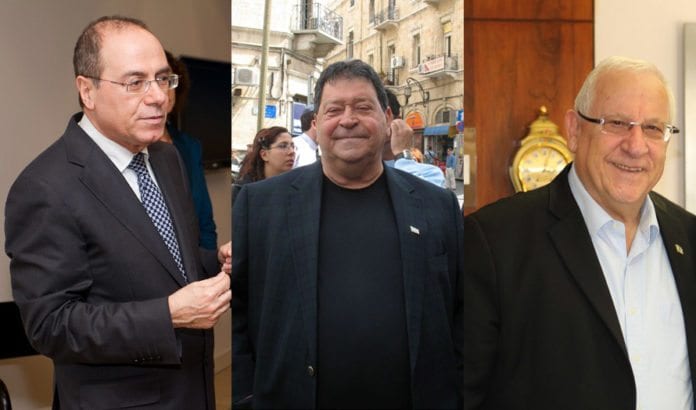 Fra venstre: Silvan Shalom, Benjamin Ben-Eliezer og Reuven Rivlin. (Foto: Creative Commons / Flickr.com.) Fra venstre: Silvan Shalom, Benjamin Ben-Eliezer og Reuven Rivlin. (Foto: Creative Commons / Flickr.com.)