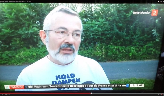 MIFFs styremedlem Jan Benjamin Rødner på TV søndag 13. juli 2014. (Skjermdump fra TV2 Nyhetskanalen) MIFFs styremedlem Jan Benjamin Rødner på TV søndag 13. juli 2014. (Skjermdump fra TV2 Nyhetskanalen)
