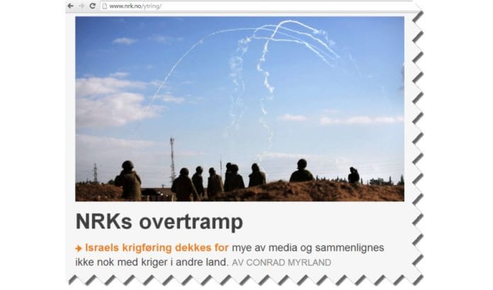 I en artikkel på NRK Ytring påpeker MIFF hva som er feil med NRKs Midtøsten-dekning. (Skjermdump fra Nrk.no.) I en artikkel på NRK Ytring påpeker MIFF hva som er feil med NRKs Midtøsten-dekning. (Skjermdump fra Nrk.no.)