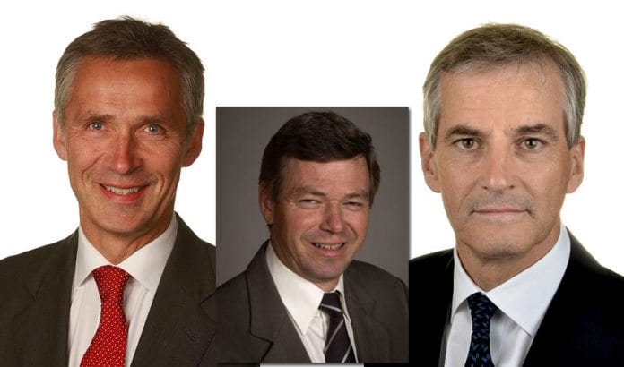 Jens Stoltenberg, Kjell Magne Bondevik og Jonas Gahr Støre har gitt grønt lys til norske militæroperasjoner som har kostet tusenvis av mennesker livet. Dømmer man Israel etter strenge regler, vil også norske ledere og offiserer bli kriminalisert. (Foto: Stortinget) Jens Stoltenberg, Kjell Magne Bondevik og Jonas Gahr Støre har gitt grønt lys til norske militæroperasjoner som har kostet tusenvis av mennesker livet. Dømmer man Israel etter strenge regler, vil også norske ledere og offiserer bli kriminalisert. (Foto: Stortinget)