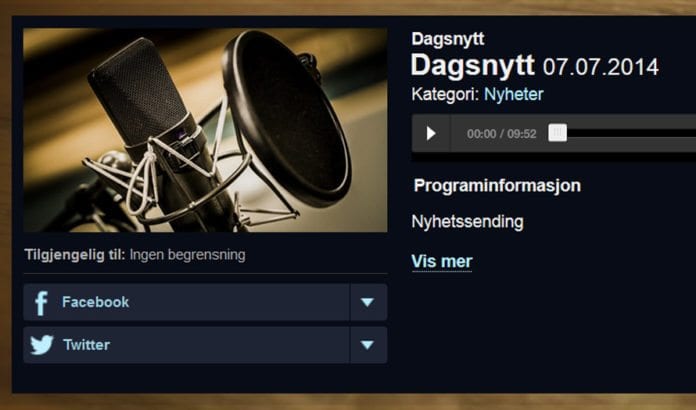 NRK fortiet rakettangrepene mot Israel på morgennyhetene i dag. (Foto: Skjermdump fra NRKs webradio) NRK fortiet rakettangrepene mot Israel på morgennyhetene i dag. (Foto: Skjermdump fra NRKs webradio)