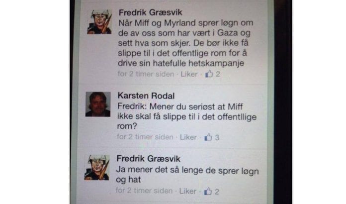 Dette skrev TV2s reporter Fredrik Græsvik tirsdag kveld på Facebook. (Foto: Skjermdump fra Facebook) Dette skrev TV2s reporter Fredrik Græsvik tirsdag kveld på Facebook. (Foto: Skjermdump fra Facebook)