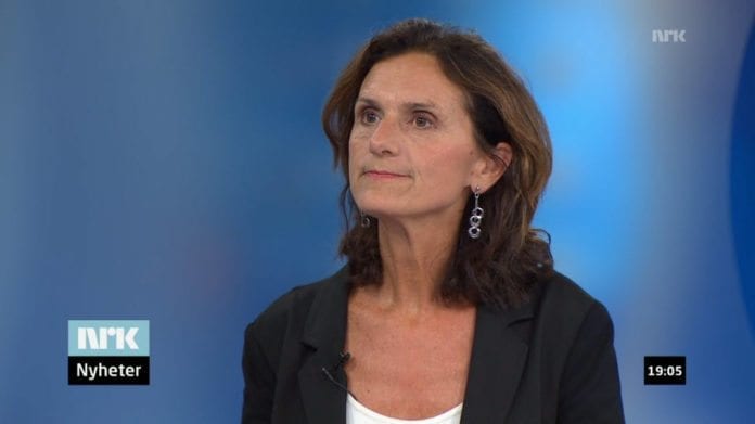 Sidsel Wold avviser på NRK Dagsrevyen 1. juli at Hamas stod bak kidnapping og drap på tre israelske tenåringer. (Skjermdump NRK Dagsrevyen) Sidsel Wold avviser på NRK Dagsrevyen 1. juli at Hamas stod bak kidnapping og drap på tre israelske tenåringer. (Skjermdump NRK Dagsrevyen)