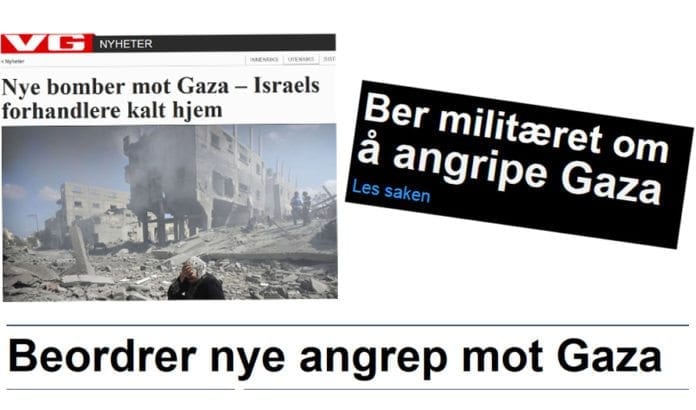 Skjermdump fra VG (til venstre), NRK (til høyre) og Nettavisen (nede) tirsdag ettermiddag. Hvor ble det av Hamas? Skjermdump fra VG (til venstre), NRK (til høyre) og Nettavisen (nede) tirsdag ettermiddag. Hvor ble det av Hamas?