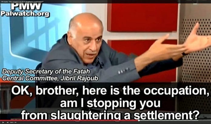 En av topplederne innen Fatah oppfordrer på TV til å En av topplederne innen Fatah oppfordrer på TV til å