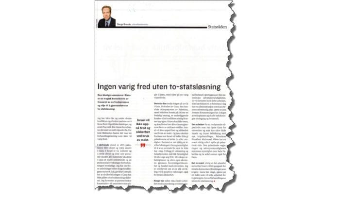 Faksmile av Børge Brendes artikkel i LO-Aktuelt nr. 12-2014. Redaksjonen for utgaven ble avsluttet 12. august. Faksmile av Børge Brendes artikkel i LO-Aktuelt nr. 12-2014. Redaksjonen for utgaven ble avsluttet 12. august.