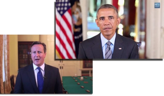 Se nyttårshilsener fra president Barack Obama og statsminister David Cameron. (Skjermdump fra YouTube) Se nyttårshilsener fra president Barack Obama og statsminister David Cameron. (Skjermdump fra YouTube)