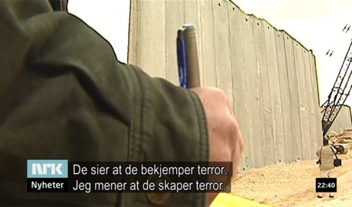 Gideon Levy fremmet harde, uimotsagte påstander i Urix tirsdag 3. mars 2015. (Foto: Skjermdump fra NRK) Gideon Levy fremmet harde, uimotsagte påstander i Urix tirsdag 3. mars 2015. (Foto: Skjermdump fra NRK)