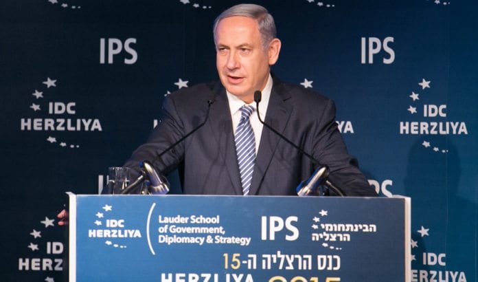 Banjamin Netanyahu appellerte om fredsforhandlinger da han talte på Harzliya-konferansen tirsdag. (Foto: Herzliya-conference.org) Banjamin Netanyahu appellerte om fredsforhandlinger da han talte på Harzliya-konferansen tirsdag. (Foto: Herzliya-conference.org)