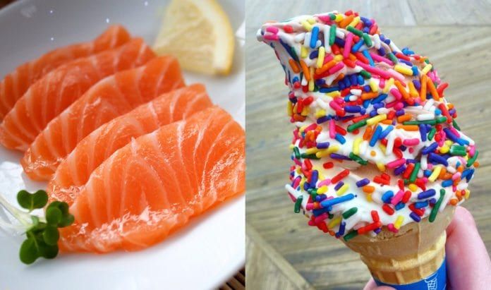 Hva er verst for blodsukkernivået? Sushi eller is? Israelske forskere sier svaret kan variere fra person til person. (Foto: Sungwon Kim og SurFeRGiRL30, flickr) Hva er verst for blodsukkernivået? Sushi eller is? Israelske forskere sier svaret kan variere fra person til person. (Foto: Sungwon Kim og SurFeRGiRL30, flickr)