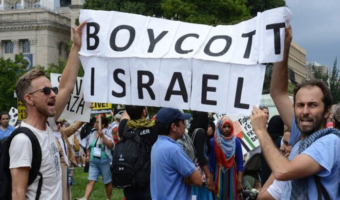 BDS-tilhengere demonstrerer i Washington DC. (Illustrasjonsfoto: Stephen Melkisethian / Flickr.com / CC) BDS-tilhengere demonstrerer i Washington DC. (Illustrasjonsfoto: Stephen Melkisethian / Flickr.com / CC)