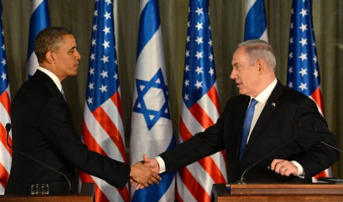 USAs president Barack Obama og Israels statsminister Benjmain Netanyahu. Bildet er fra et møte i Jerusalem i 2013. (Foto: PMO / Flickr.com) USAs president Barack Obama og Israels statsminister Benjmain Netanyahu. Bildet er fra et møte i Jerusalem i 2013. (Foto: PMO / Flickr.com)