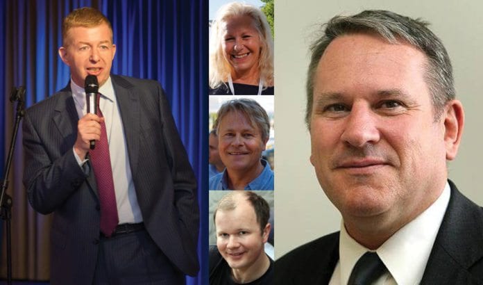 Israels ambassadør Raphael Schutz (t.v.) og den britiske obersten Richard Kemp er hovedtalere på MIFF Forum i Stavanger. MIFF-lederne Astrid Salvesen Shwartz (fra toppen i midten), Bengt-Ove Nordgård og Conrad Myrland taler også. Israels ambassadør Raphael Schutz (t.v.) og den britiske obersten Richard Kemp er hovedtalere på MIFF Forum i Stavanger. MIFF-lederne Astrid Salvesen Shwartz (fra toppen i midten), Bengt-Ove Nordgård og Conrad Myrland taler også.