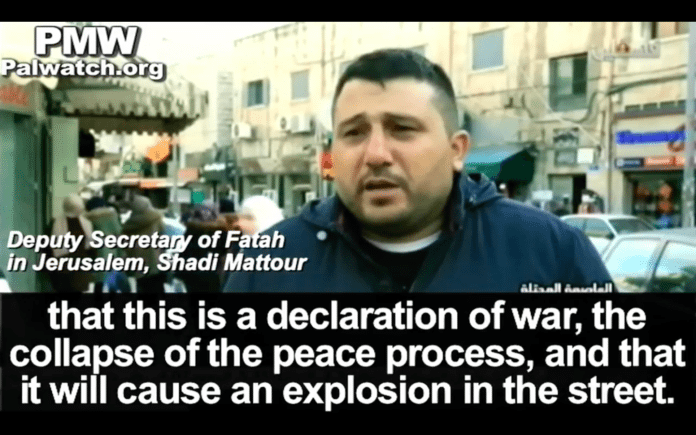 Shadi Mattour i Fatah sier den palestinske bevegelsen er i gang med planleggingen av en terrorkampanje. (Foto: Skjermdump YouTube/PMW) Shadi Mattour i Fatah sier den palestinske bevegelsen er i gang med planleggingen av en terrorkampanje. (Foto: Skjermdump YouTube/PMW)