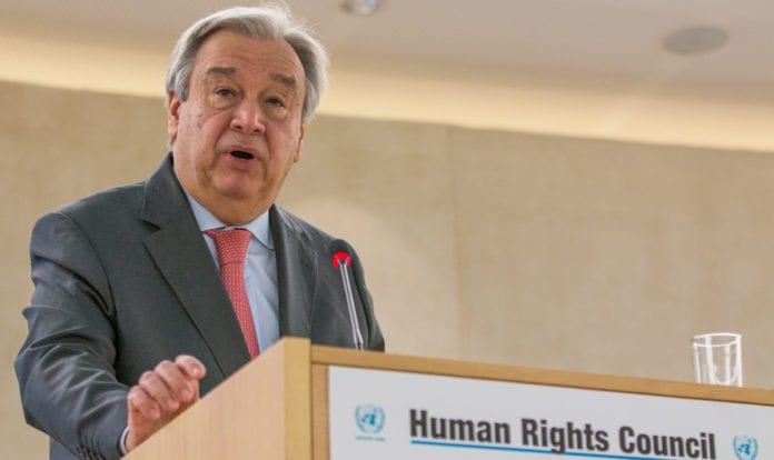 FNs generalsekretær Antonio Guterres vil stoppe mye av partiskheten mot Israel. (Foto: Elma Okic/FN) FNs generalsekretær Antonio Guterres vil stoppe mye av partiskheten mot Israel. (Foto: Elma Okic/FN)