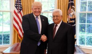 Donald Trump og Mahmoud Abbas i Det hvite hus 3. mai 2017. (Foto: Facebook)
