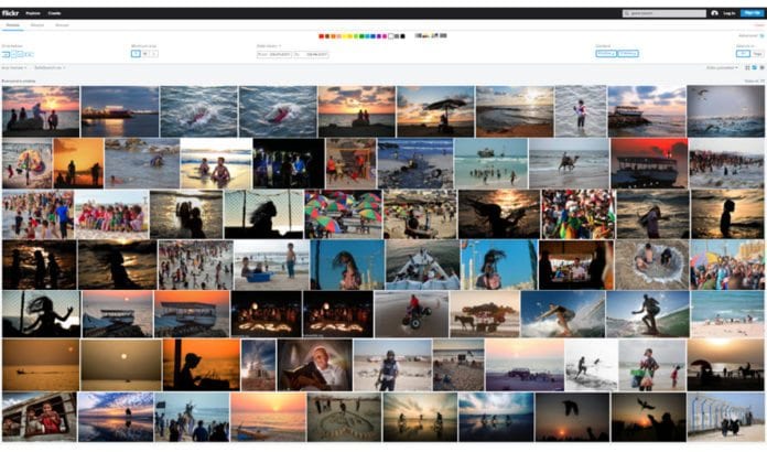 På bildedelingstjenesten Flickr er det lagt ut 73 bilder merket Gaza og «beach» fra 1. mai 2017 til 14. mai 2017. En lang rekke av disse bildene viser palestinere fra Gaza som bader i Middelhavet. (Illustrasjonsfoto/ skjermdump: Flickr.com) På bildedelingstjenesten Flickr er det lagt ut 73 bilder merket Gaza og «beach» fra 1. mai 2017 til 14. mai 2017. En lang rekke av disse bildene viser palestinere fra Gaza som bader i Middelhavet. (Illustrasjonsfoto/ skjermdump: Flickr.com)
