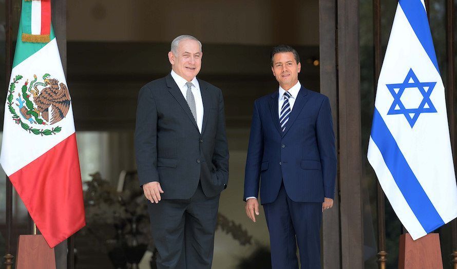 Netanyahu var nylig i Mexico by og møtte president Enrique Pena Nieto. (Foto: Avi Ohayon/Flickr)