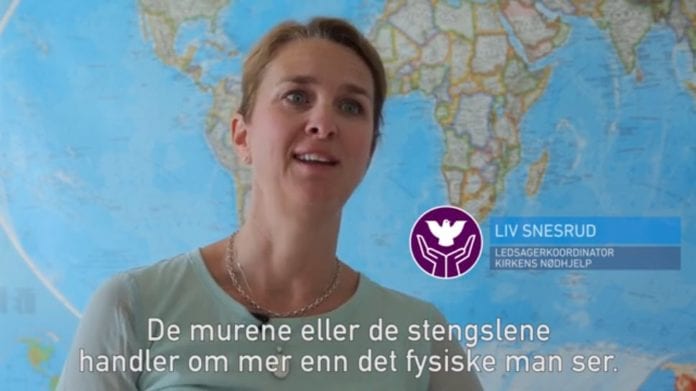 Liv Snesrud fra Kirkens Nødhjelp ble nektet innreise i Israel. (Skjermdump video fra Kirkens Nødhjelp) Liv Snesrud fra Kirkens Nødhjelp ble nektet innreise i Israel. (Skjermdump video fra Kirkens Nødhjelp)