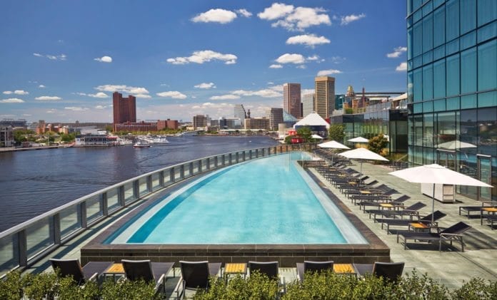 Baltimore_FourSeasongs På dette luksushotellet i Baltimore bodde fire representanter for PA. Hotellregningen kom på 110.000 kroner. (Foto: Four Seasons)