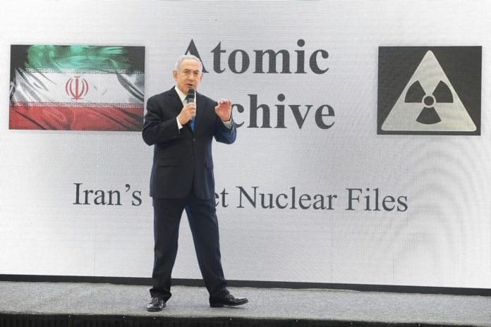 Netanyahu atomavtale Israels statsminister Benjamin Netanyahu presenterte bevis for at Iran har et atomvåpenprogram. (Foto: Amos Ben Gershom)