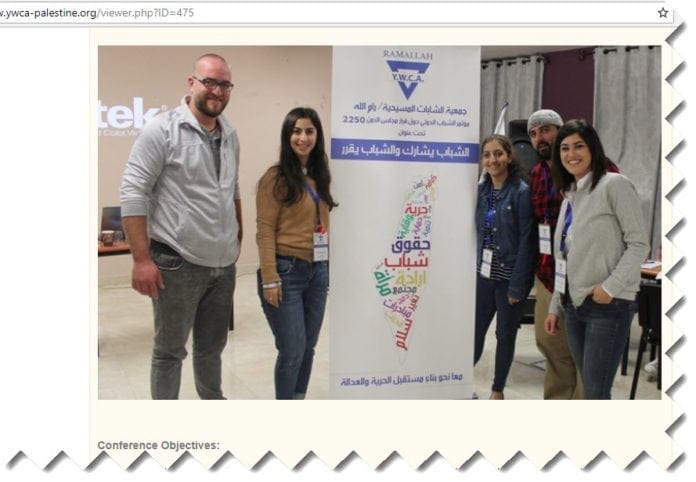 Med millioner av kroner fra norske skoleelever vil palestinske YWCA kunne vise fram kart uten Israel til langt flere palestinske ungdommer. (Skjermdump fra qwca-palestine.org, på en side som profilerer en ungdomskonferanse i oktober 2018) Med millioner av kroner fra norske skoleelever vil palestinske YWCA kunne vise fram kart uten Israel til langt flere palestinske ungdommer. (Skjermdump fra qwca-palestine.org, på en side som profilerer en ungdomskonferanse i oktober 2018)