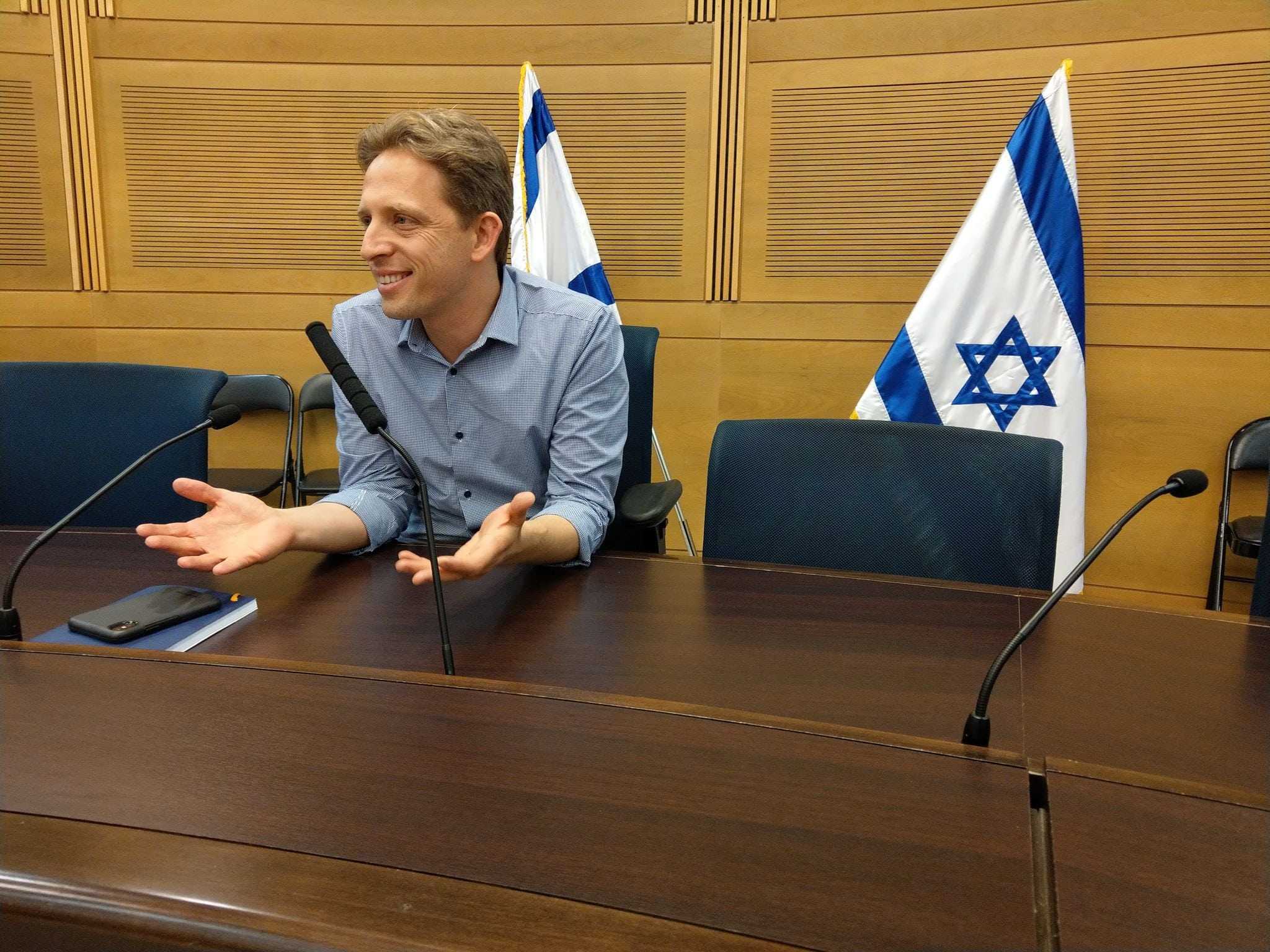 Knesset-medlem Roy Folkman, parlamentarisk leder for regjeringspartiet Kulanu. (Foto: Kjetil Ravn Hansen)