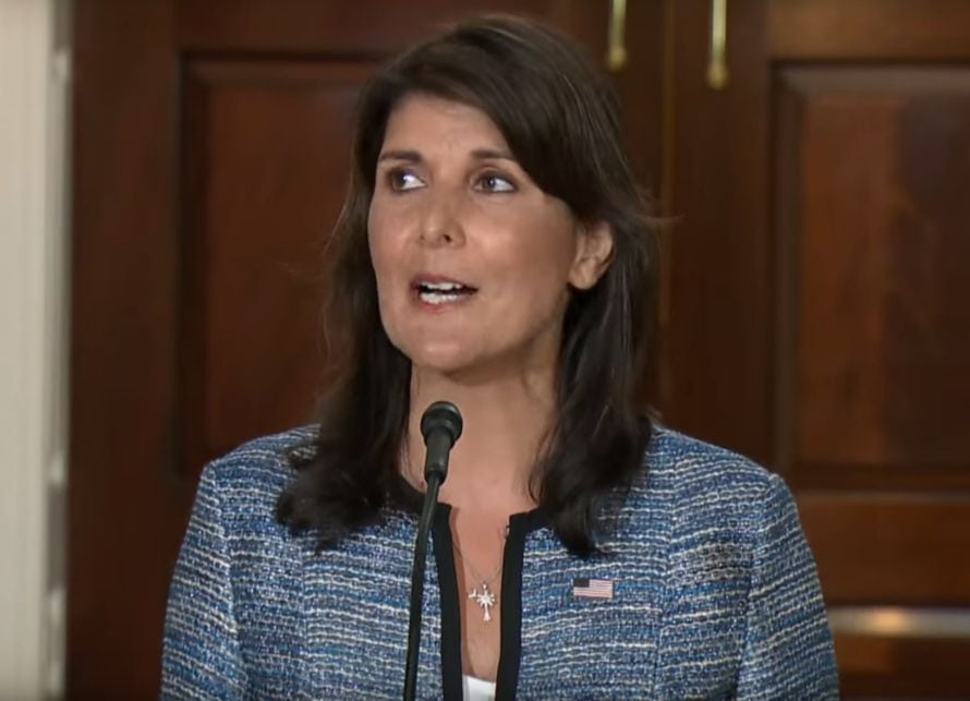 USAs FN-ambassadør Nikki Haley. (Skjermdump fra Youtube)