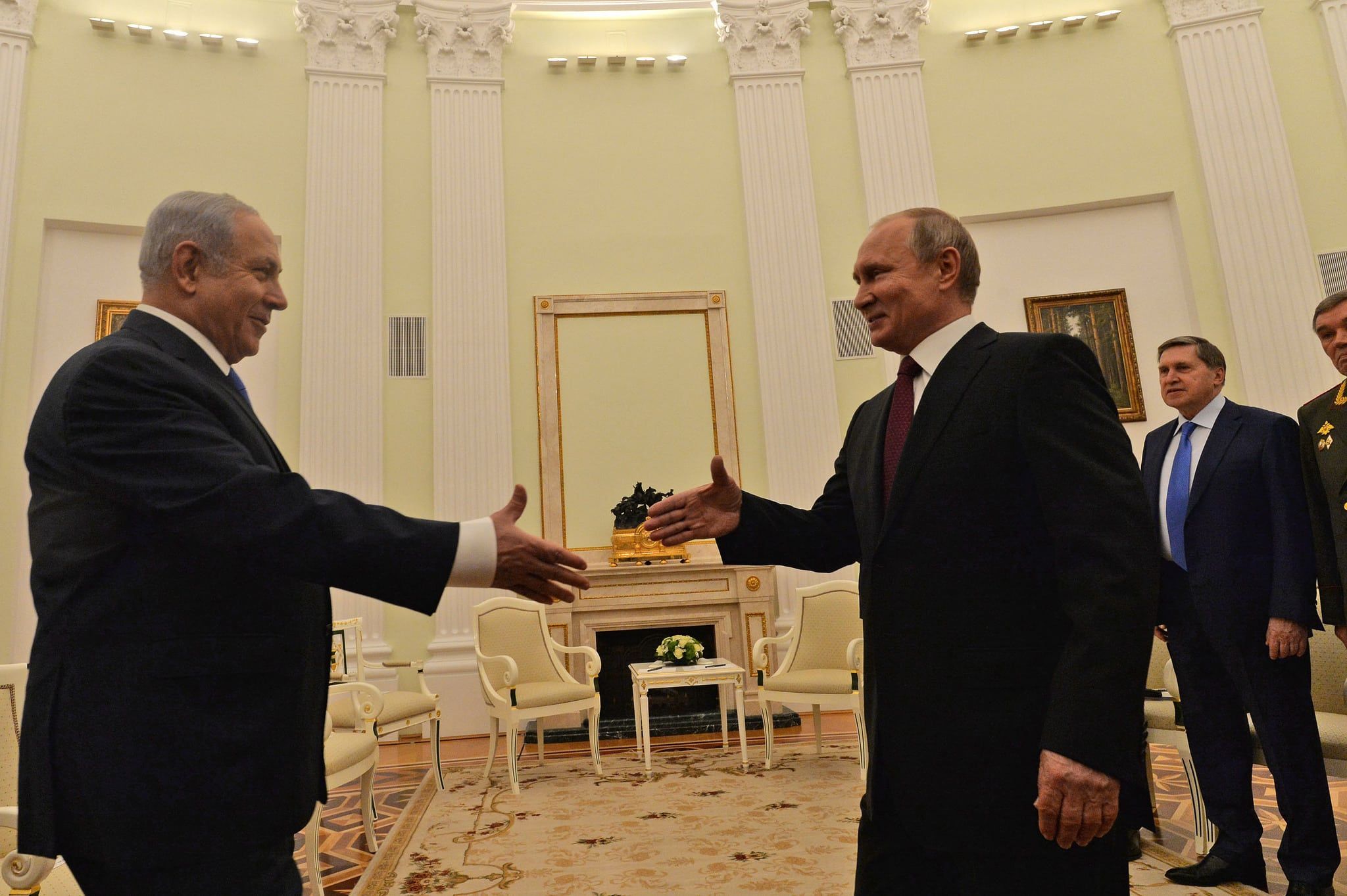 Benjamin Netanyahu og Vladimir Putin møttes onsdag for å diskutere Irans tilstedeværelse i Syria. (Foto: Kobi Gideon/GPO)