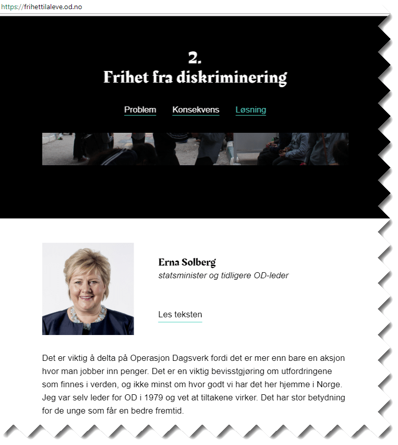 Skjermdump fra frihettilaleve.od.no.