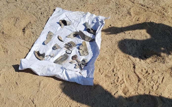Dette er rester fra Grad-raketten som slo ned i Beersheba torsdag 9. august 2018. (Foto: Israelsk politi) Dette er rester fra Grad-raketten som slo ned i Beersheba torsdag 9. august 2018. (Foto: Israelsk politi)