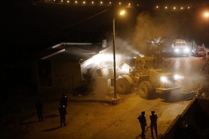 WhatsApp_Image_2018-08-28_at_07.32.31 Huset til den palestinske terroristen Muhammad Yousef på Vestbredden ble revet tirsdag 28. august. (Foto: IDF)