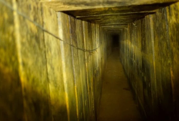 WhatsApp_Image_2018-10-11_at_09.54.44_2 Slik ser tunnelen som ble ødelagt ut på innsiden. Den skal ha gått 200 meter inn på israelsk territorium. (Foto: IDF)