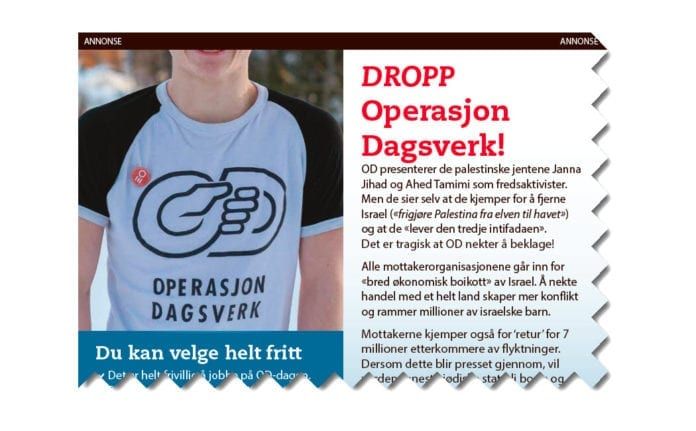 Operasjon Dagsverk melder om 11 prosent nedgang i forhåndspåmeldte skoleelever. Bildet viser toppen av annonsen som MIFF har hatt i Norges største aviser i forkant av OD-dagen. Operasjon Dagsverk melder om 11 prosent nedgang i forhåndspåmeldte skoleelever. Bildet viser toppen av annonsen som MIFF har hatt i Norges største aviser i forkant av OD-dagen.