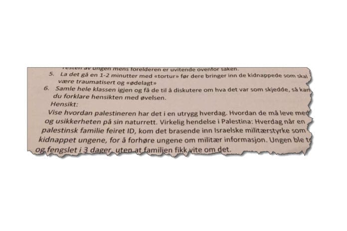 «La det gå en 1-2 minutter med ‘tortur’ før dere bringer inn de kidnappede som skal være traumatisert og ‘ødelagt’», heter det blant annet i oppgaveteksten.