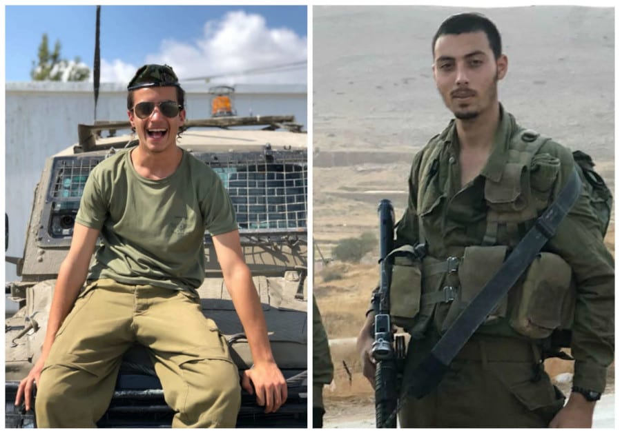 Yosef Cohen (L) and Sergeant Yuval Mor Yosef