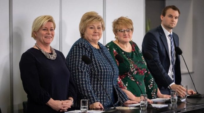 Norway’s new government is the first right wing majority government since 1985. (Foto: Hans Kristian Thorbjørnsen, Høyre) Norway’s new government is the first right wing majority government since 1985. (Foto: Hans Kristian Thorbjørnsen, Høyre)