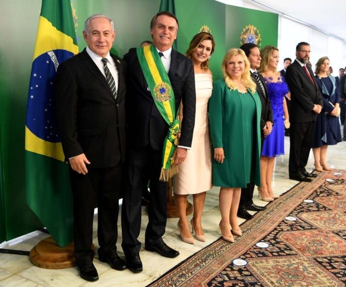 Bolsonaro innsettelse Benjamin Netanyahu var til stede under innsettelsen av Brasils president Jair Bolsonaro. (Foto: Avi Ohayon/Flickr)