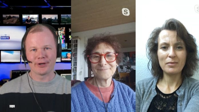 Conrad Myrland, Dina Grossman og Rika Greenberg oppsummerer det første året til MIFF Danmark. (Skjermdump fra YouTube/Facebook) Conrad Myrland, Dina Grossman og Rika Greenberg oppsummerer det første året til MIFF Danmark. (Skjermdump fra YouTube/Facebook)