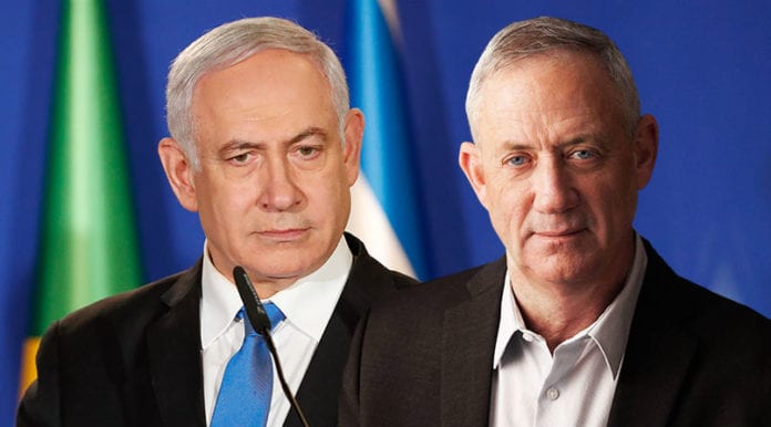 Benjamin Netanyahu og Benny Gantz. (Foto: Alan Santos/PR, flickr – Blue and White party, montasje MIFF) Benjamin Netanyahu og Benny Gantz. (Foto: Alan Santos/PR, flickr – Blue and White party, montasje MIFF)