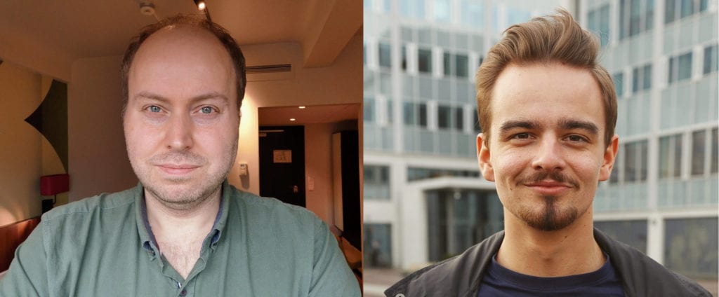 Reiselederne på turen. Fra venstre Kjetil Ravn Hansen og Preben Dimmen.